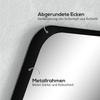 70 x 50cm Curved Bathroom Mirror - Black