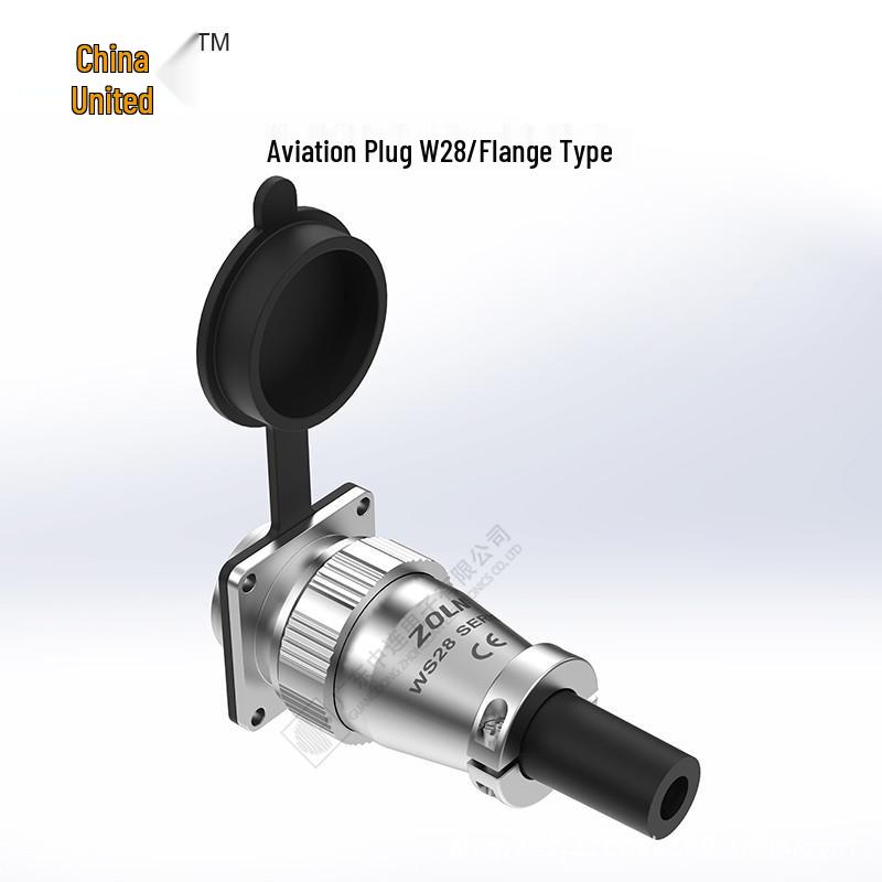 WS28 Copper Core 4-Core High Power Aviation Plug for Industrial Automation