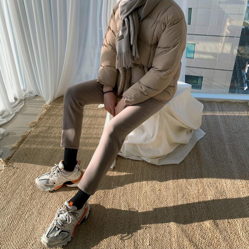 Winter Thickened Cotton Coat for Men, Stand-up Collar, Short Cotton-padded Jacket, Boys' Loose Bread Coat, Korean Style Cotton Coat