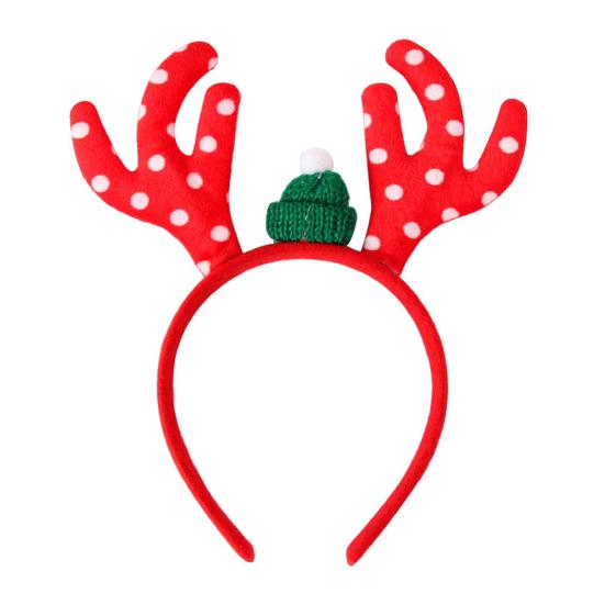 Christmas Headband Reindeer Antler Santa Tree Star Hairband Holiday Dress-up Hair Hoop