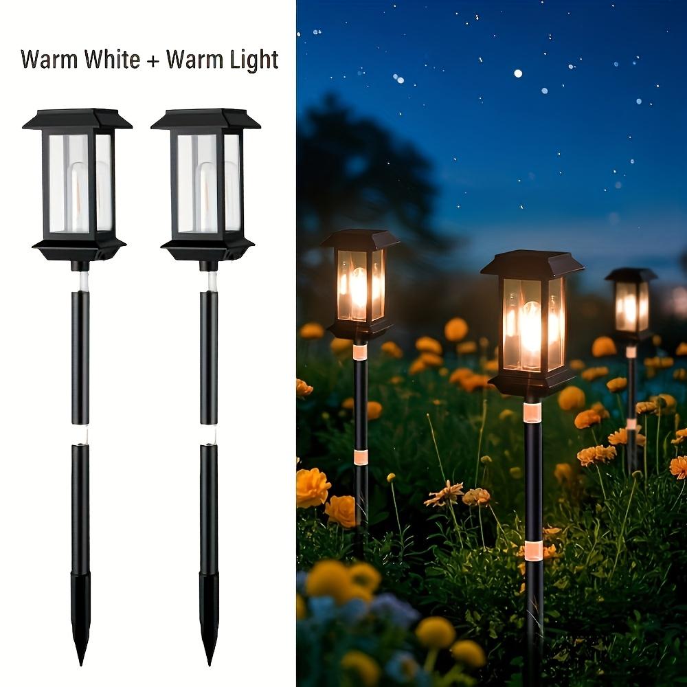 D5 2PCS Outdoor Solar Lamp Landscape Street Lights Intelligent Light Control Home Garden Solar Lamp External Ambiance Lighting