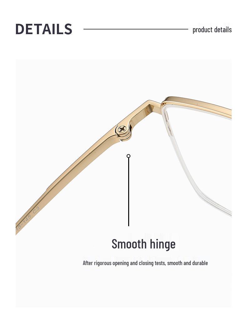 2024 Classic Unisex Half-Rim Titanium Glasses Frame