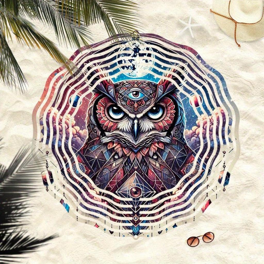 2D Metal Wind Spinner Art - Elegant Garden Windmill Decor, Dynamic Outdoor Wind Chime with Sublimated Patterns