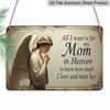 2D Flat 1pc ("8X12"), "Angel Mom Memorial Plaque - for My Wish Is for My Mother in Heaven To Understand How Deeply I Love and Miss Her" Gift Sign