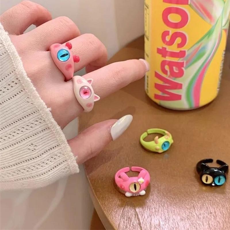 Korean Popular Cute Quirky Style Animal Ring Fashionable Personality Charm Ring Party Gift For Women Fine Jewelry Accessories