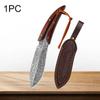 Pocket Knife Professional Kitchen Knives Stainless Steel Boning Butcher Knife with Sheath Feather Pattern Forged Meat Cleaver