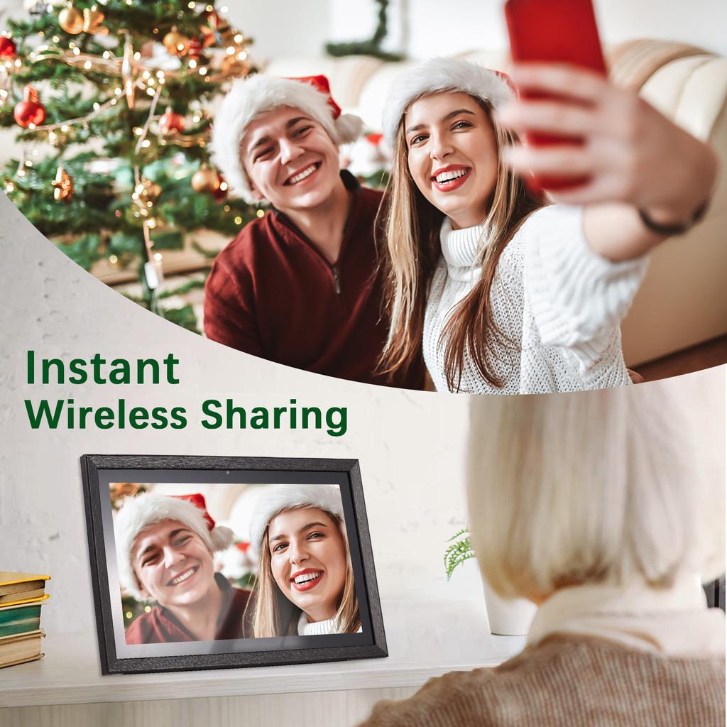 Andoer 18.5 Inch L WiFi Digital Photo Frame Cloud Digital Picture Frame Wall Mountable