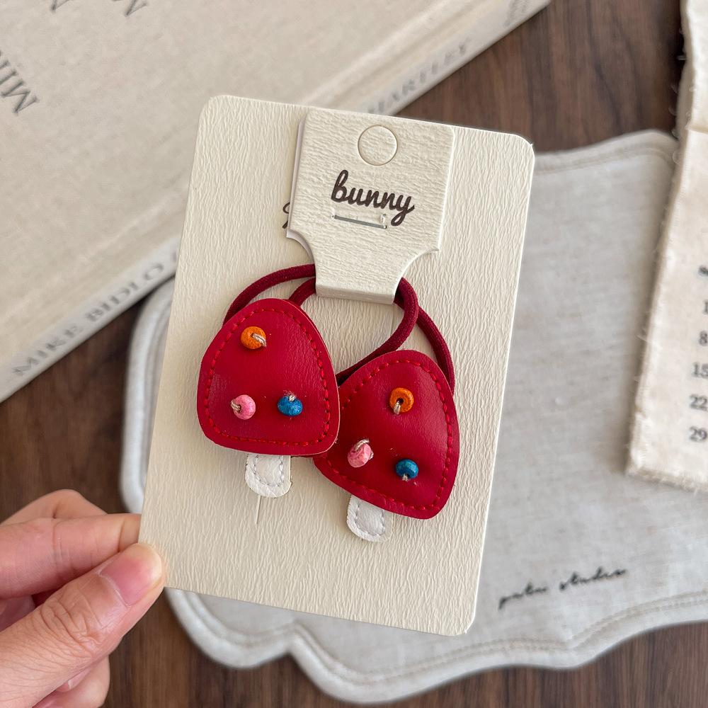 Children's Rabbit Mushroom Cartoon Hair Band Tie Rubber Band Ponytail Hair Rope Headwear Girls Kids Hair Accessories