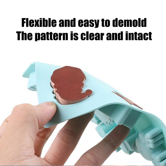 Vánoční silikonová forma nepřilnavá potravinářská vhodná do myčky snadné vyjímání DIY Santa Claus sněhulák sob čokoláda bonbóny dort fondán sušenky forma