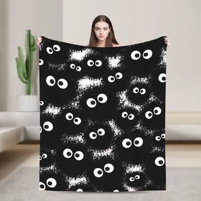 Susuwatari  Soot Sprites  Plush Blanket Students  Flannel Throw Blanket For Outdoor Soft Warm Design Quality Bedspread Gift Idea