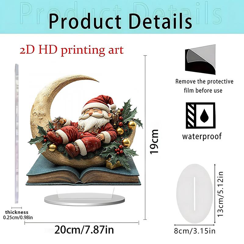 2025 Nová scéna Vánoční stolní středový doplněk 2D plochý akryl pro domácí kancelářskou dekoraci Party ozdoba