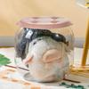 Storage Box Stuffed Animal Organizer Large Capacity Transparent Design Dustproof Stuffed Animal Doll Display Bucket with Lid
