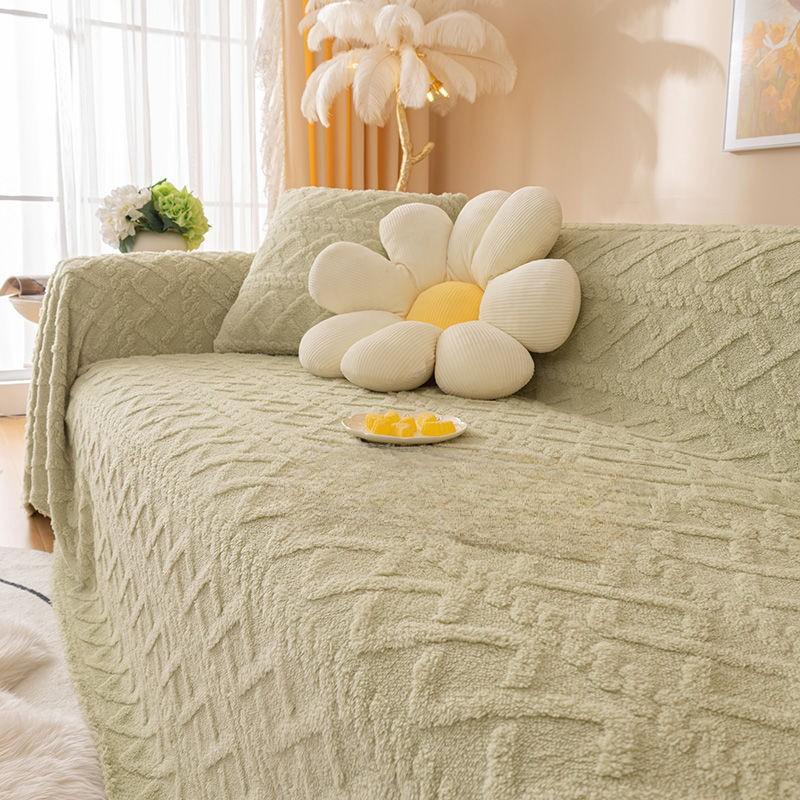 Sofa Cover Cloth Full Cover Winter Plush Sofa Towel Ins Style All-inclusive Sofa Cover Sofa Blanket Sofa Cushion Thickened