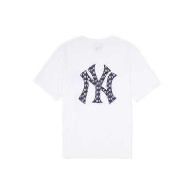 MLB New York Yankees T Shirts Unisex White Crew Neck Moderate Straight Fit 3ATSM0233-50WHS