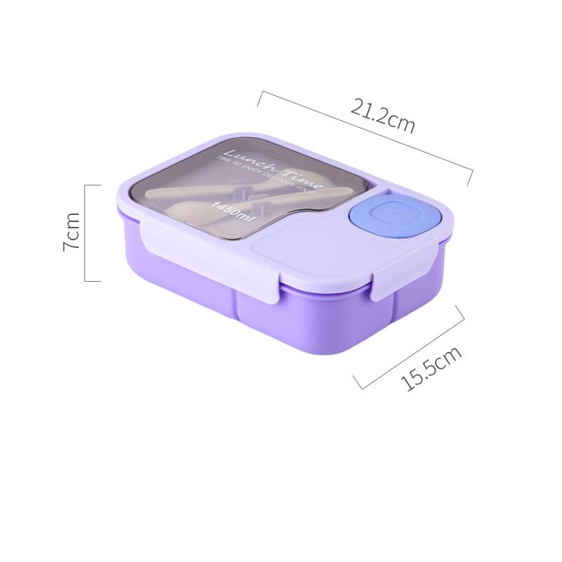 

Детский ланч-бокс, пригодный для микроволновки, коробка для бэнто с посудой, школьный ланч-бокс, переносной ланч-бокс, контейнеры для хранения еды фиолетовый