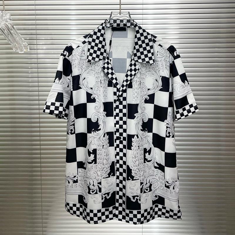 European-American Trendy 3D Print Casual Men's Short Sleeve Shirt