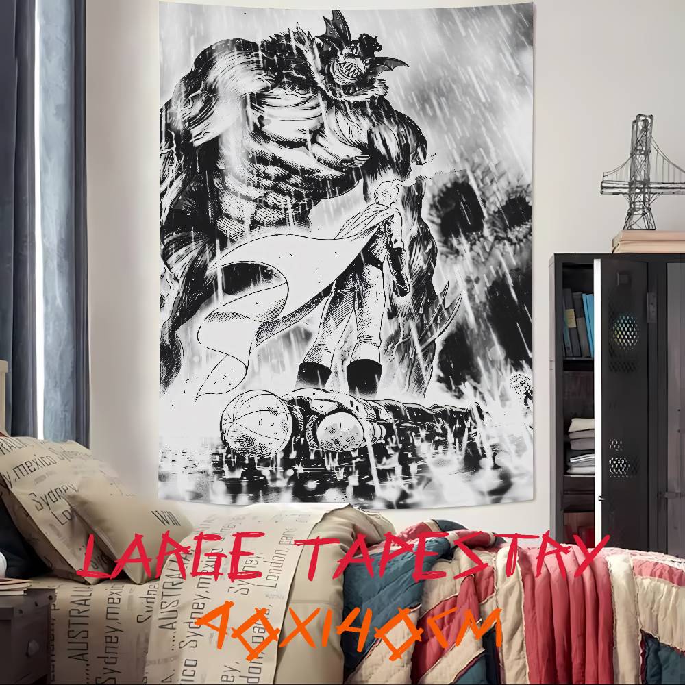 Large HOT Popular Cool Anime One PPunchS Top Man Tapestry Decoration Bedroom Dormitory Background Tapestry