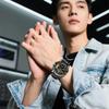 R ONTHEEDGE Men’s Analog Quartz Wristwatch 3 ATM Water Resistant Leather Band Date Dual Time Luminous Business Stylish Gift
