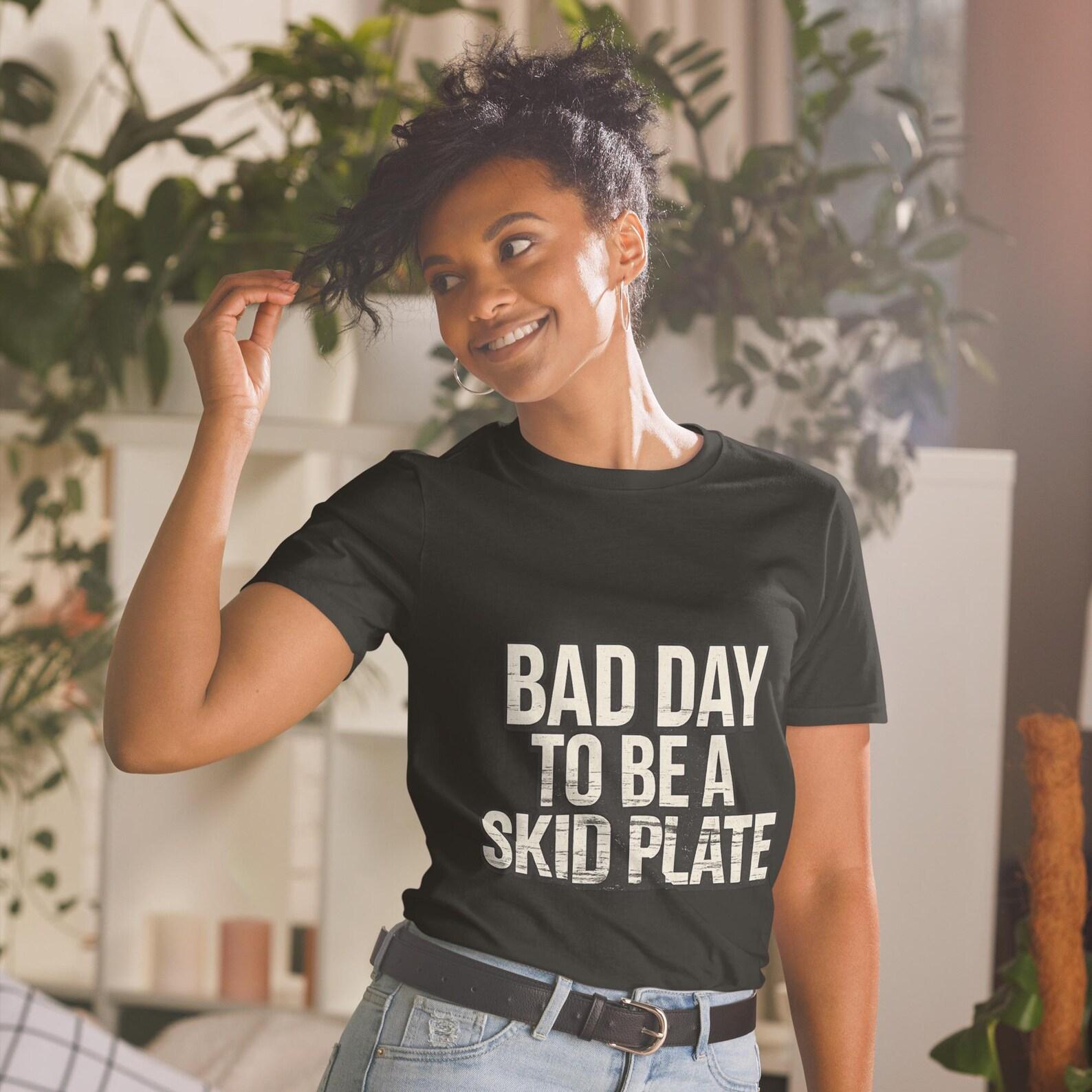 Funny Skid Plate T-Shirt, Offroad Mechanic Humor, 4x4 Truck Graphic Tee S