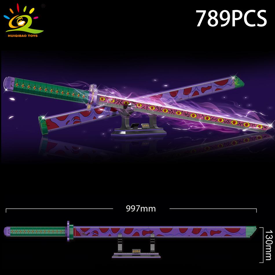 Samurai Sword Building Blocks Ninja Blade Katana Japanese Anime Butterfly Nichirin Knife Bricks Children Toys for Adult