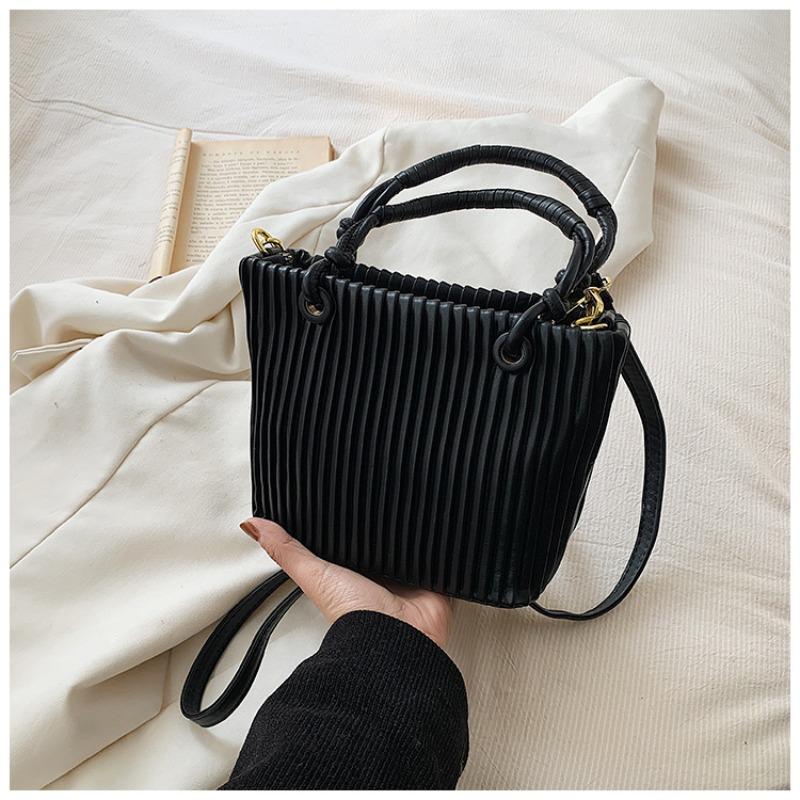 Модная ретро сумка-ведро женская осенняя простая текстура сумка через плечо модная сумка-мессенджер женская