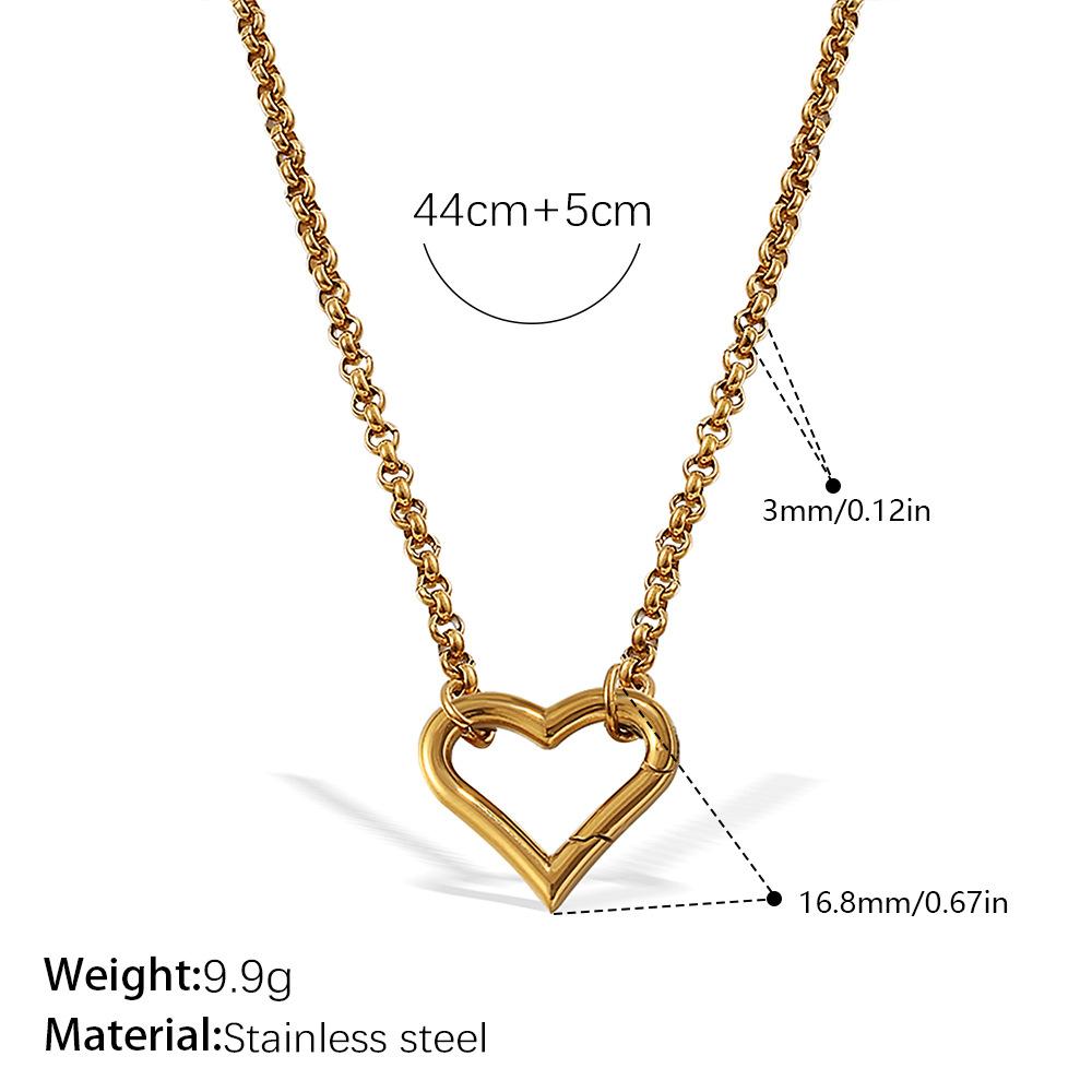 Vacation Wind Ocean Theme DIY Pendant Necklace Stainless Steel Gold Plated Fashion Versatile Jewelry Women
