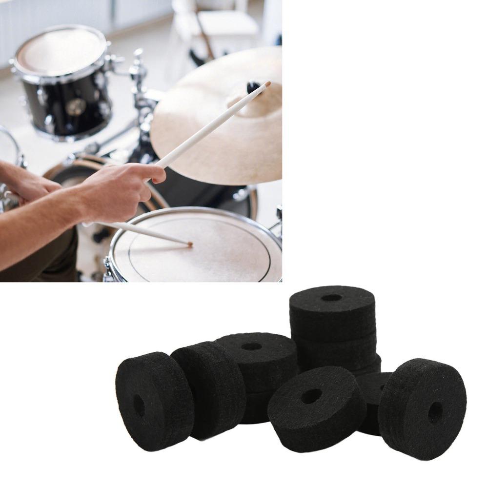 20PCS Felt Felt Washer Pads Black And Grey Drum Set Accessory Cymbal Felt Washer  For Drummers