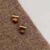Casual Tiger's Eye Stone Bar Earrings Women's Light Luxury Retro Niche High-end Autumn Winter Simple Design Classic Fashion Jewelry