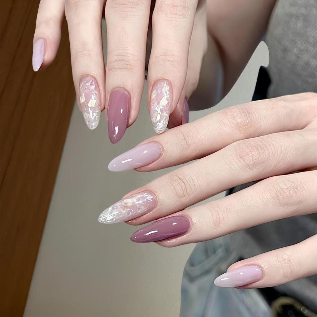 Nude Pink Gradient Cat Eye Whitening Aurora Nail Art Removable Stickers