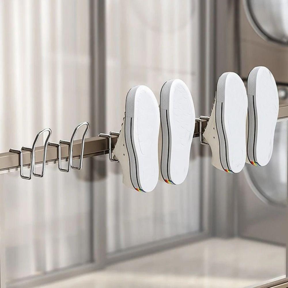 5pcs/set Reusable Shoe Drying Rack Slippers Hanging Shelf  Outdoor Balcony Drying Shoe Tool