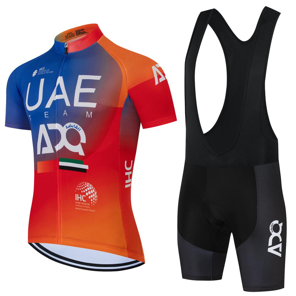 New UAE Team Cycling 2026 Jersey Set Men Short Sleeve Cycling Clothing Road Bike Shirts Suit Bicycle Bib Shorts MTB Ropa Maillot