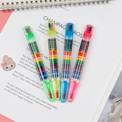 1PC Creative 20 couleurs Crayon Étudiant Dessin Crayon De Couleur Multicolore Art Kawaii Stylo D'écriture pour Enfants Cadeau Fournitures De Papeterie Scolaire