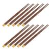 10 Pairs Reusable Chopsticks Chinese Wenge Wood Noodle Chopstick Set for Cooking Frying Hot Pot 25cm
