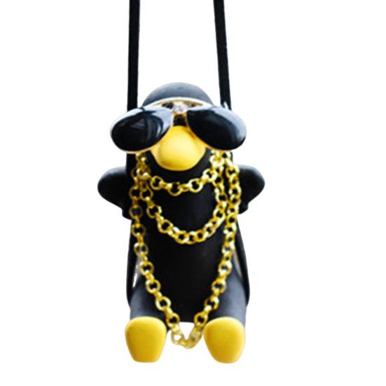 Swing Duck Car Hanging Decoration Home Office Auto Rearview Mirror Cartoon Duck Hanging Ornament Animal Pendant Birthday Christmas Gift