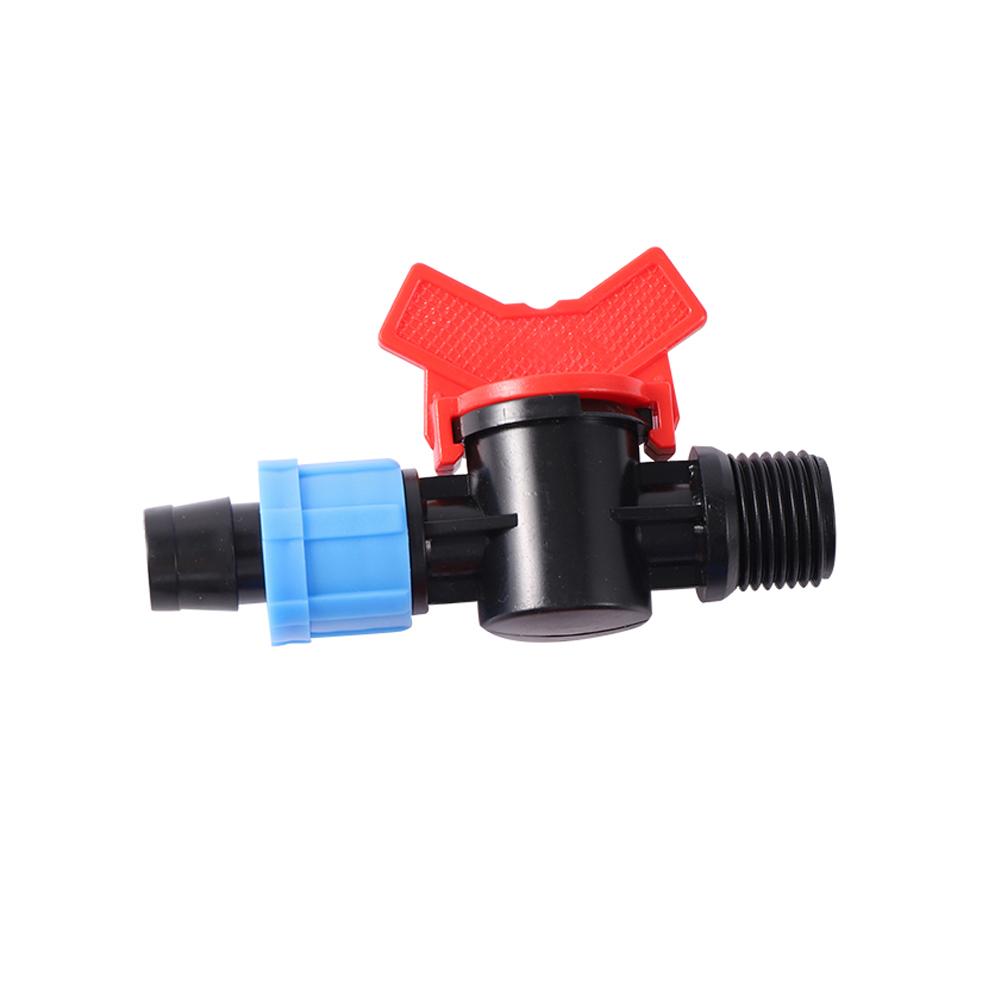 1/2" Male Thread To 16mm Locked Water Valve 16mm Drip Tape Connector Irrigation Hose Nut Connector Quality Pipe Water Switch