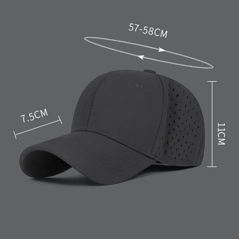 Einfarbige Baseballkappe Herren Damen Sonnenschutz Schnelltrocknende Kappe Mesh Atmungsaktive Kappe