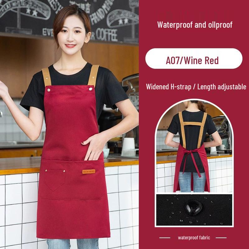 Waterproof & Oil-Proof Apron - Custom Logo for Catering, Kitchen, Baking, Cooking, Men's & Women's Workwear, New Style