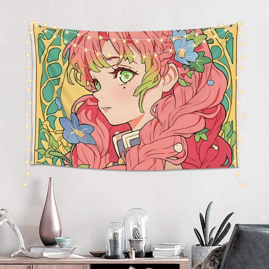 Halloween Demon Slayer Cutecore Tapestry Wall Hanging Blanket Tapestry Home Decor Items Wall Decorations