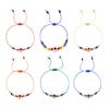 Knotted Rope Evil Eye Hanadchain Rainbow Beads Bracelets Adjustable Size