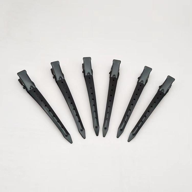 Black Studio Makeup Artist Hair Styling Duckbill Clip for Partition and Positioning