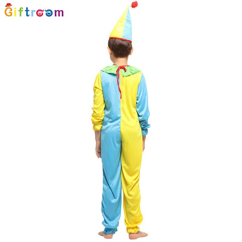 Clown Adorable Halloween Suit For Boys In Yellow And Blue Ideal For Occasions Dressup