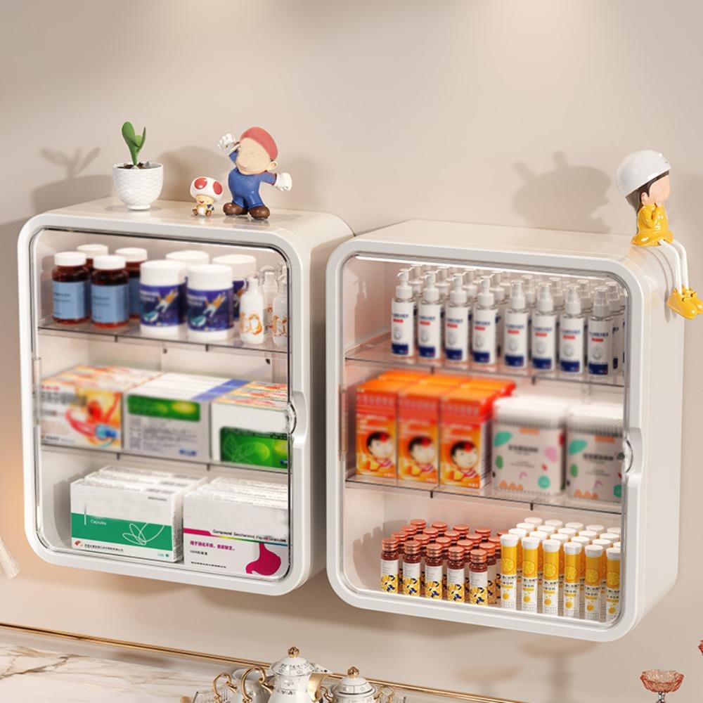 No Punching Installation Wall Hanging Medical Cabinet Multi-layer Storage Box  Household Storage