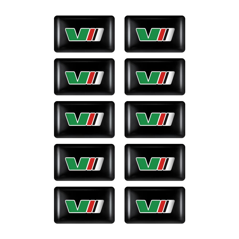 NYDM6 3D Car Emblem Epoxy Sticker Badge Interior Accessory For Skoda Kodiaq Octavia Enyaq Kamiq Scala Rapid Superb Karoq Vision RS A7