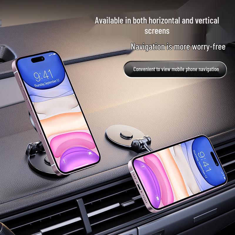 Magnetic Alloy Rotating Car Phone Mount with MagSafe Compatibility