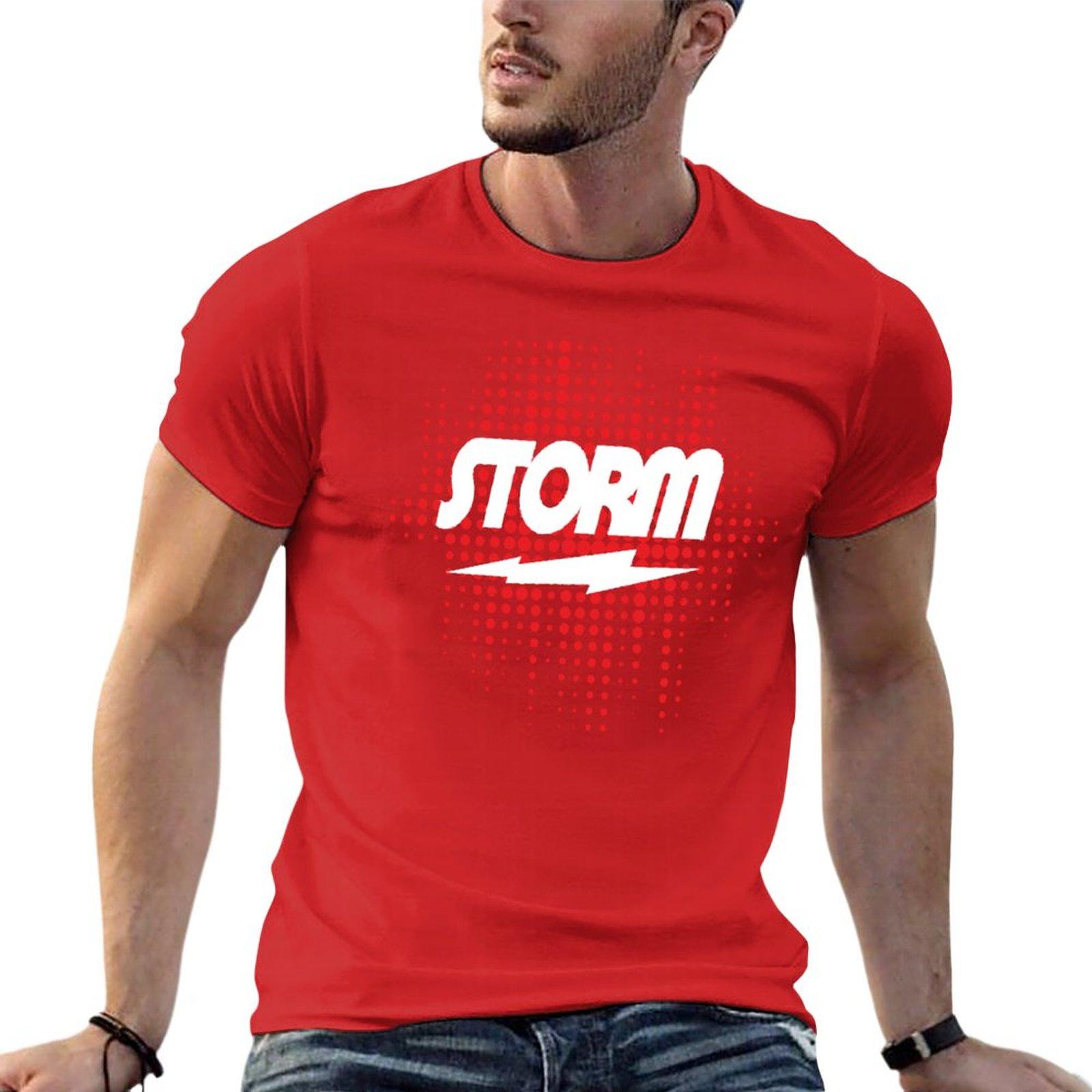 

New Storm Bowling T-Shirt Short t-shirt Blouse t shirt for men S