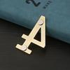 Golden Metal Door Number with Magnets 7*4cm House Number Apartment Door Number for Outdoor Hotel Home Mailbox Label