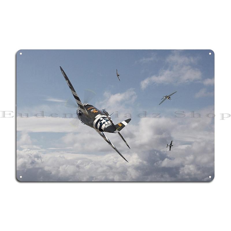 Fw190 Vs Raf Metal Plaque Poster Create Club Party Wall Decor Living Room WW2 Fighter Tin Sign Posters
