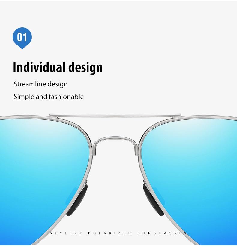 aoron Metal Frame Polarized Sunglasses Fashion Brand Design Outdoor Accessories Photochromic Driving Fishing Cycling Sport Glasses