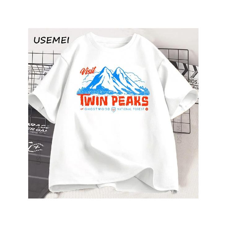 Twin Peaks T Shirt Unisex Clothing Harajuku Cotton Short Sleeve Round Neck Tees Streetwear Loose Soft Vintage T-shirt Clothes