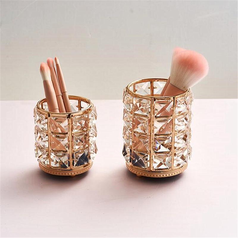 Pennello per trucco in cristallo Pennello per trucco Organizza strumenti per unghie Conservazione Portapenne cosmetico Decorazioni per la casa